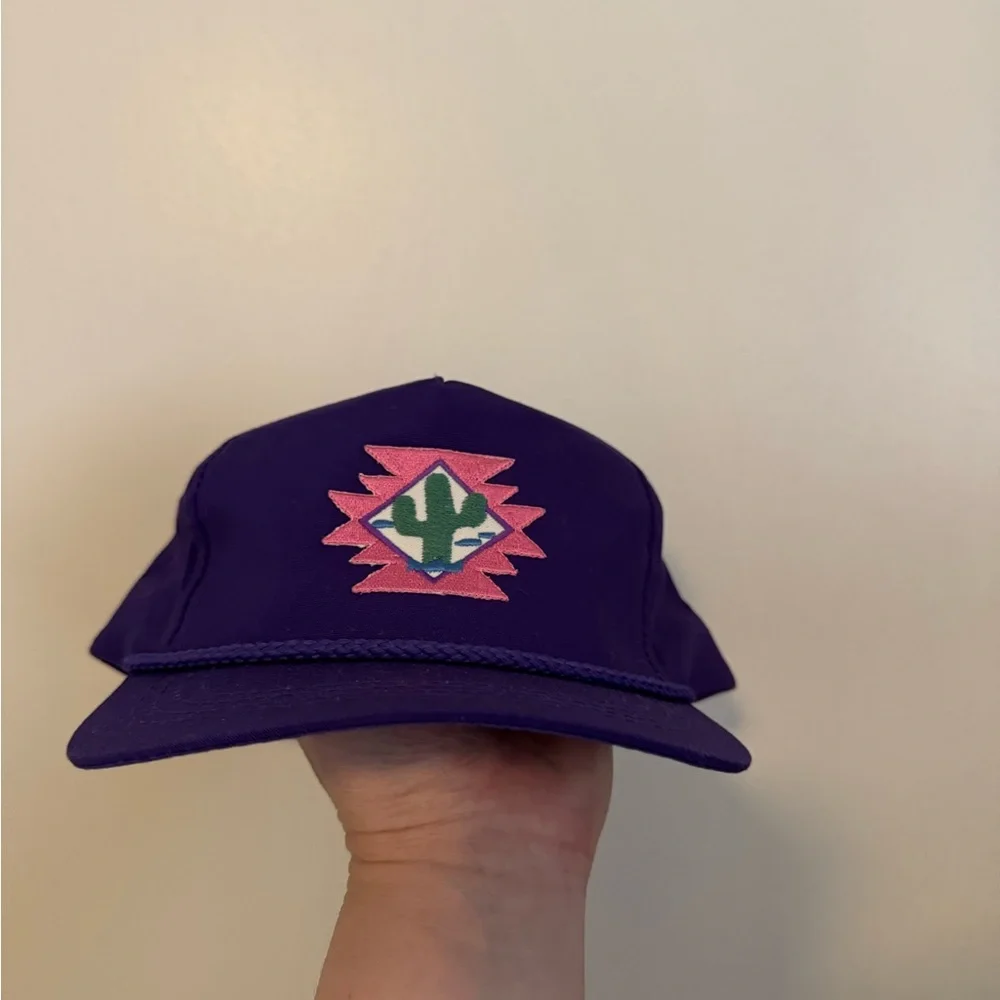 Purple Geometric Pattern Cap - Picture 2 of 6